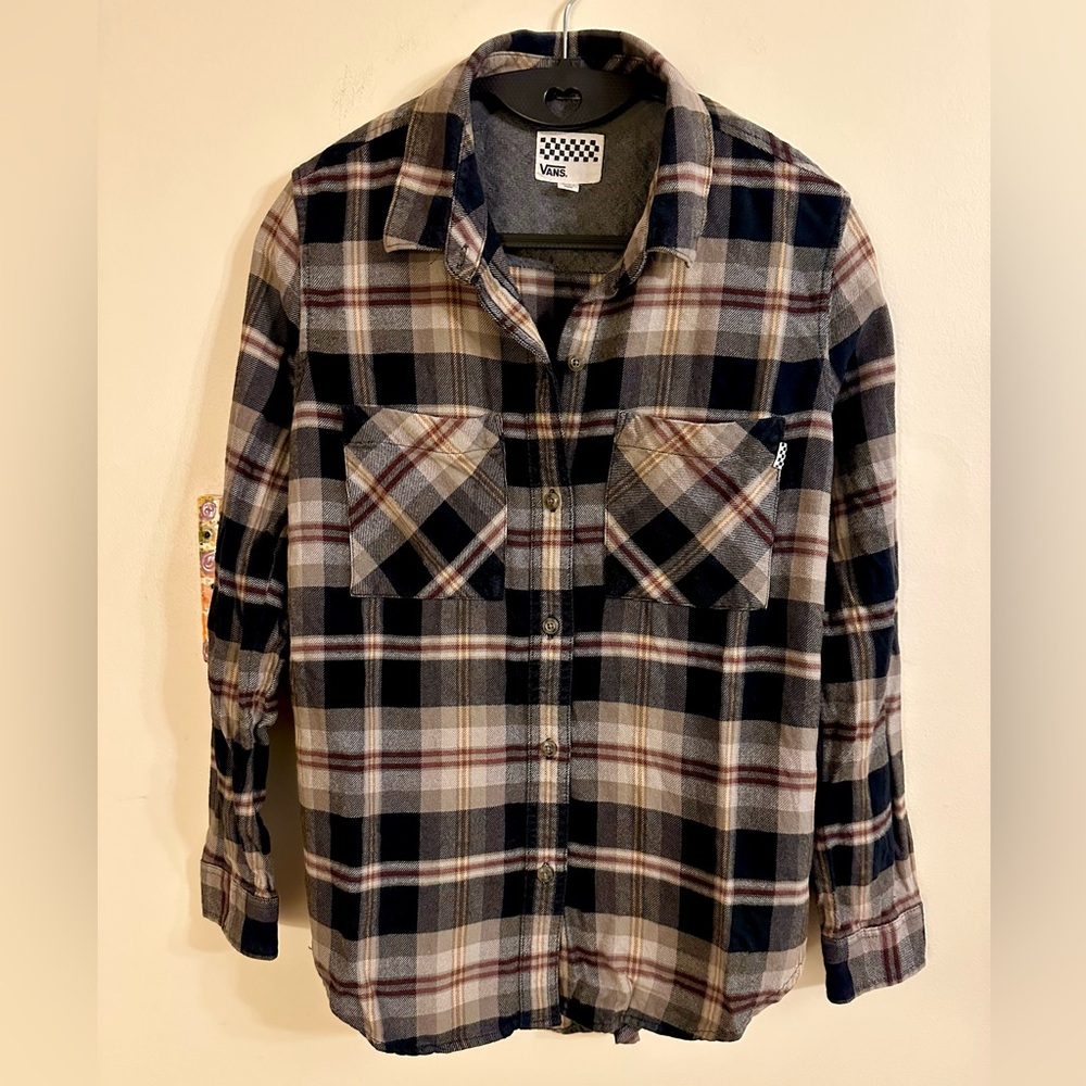 🔥🔥 VANS Checkered Flannel Shirt in Black and Gray